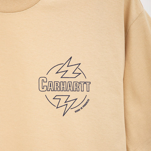 Carhartt WIP S/S Ablaze T-Shirt Cornsilk/Air Force Blue I033638 Degli Uberti